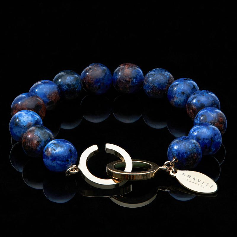 Blue Silicate Bracelet, 10mm