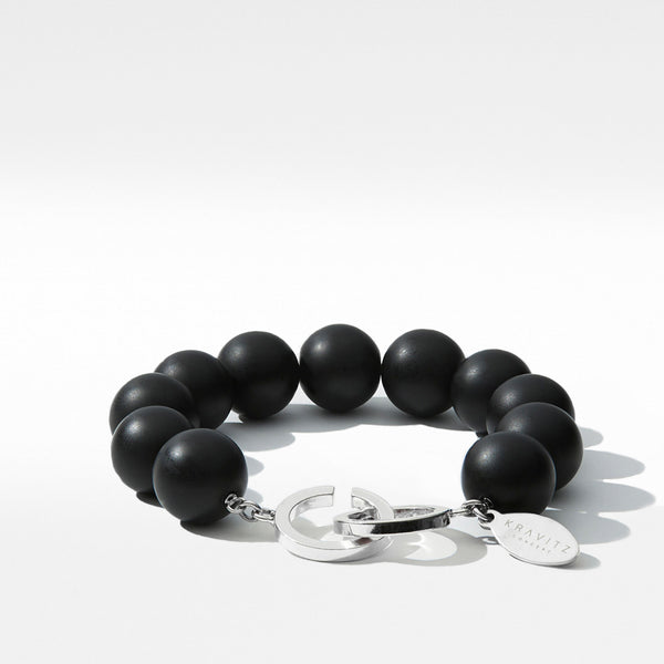 Black Agate bracelet, 12 mm