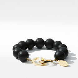 Black Agate bracelet, 12 mm