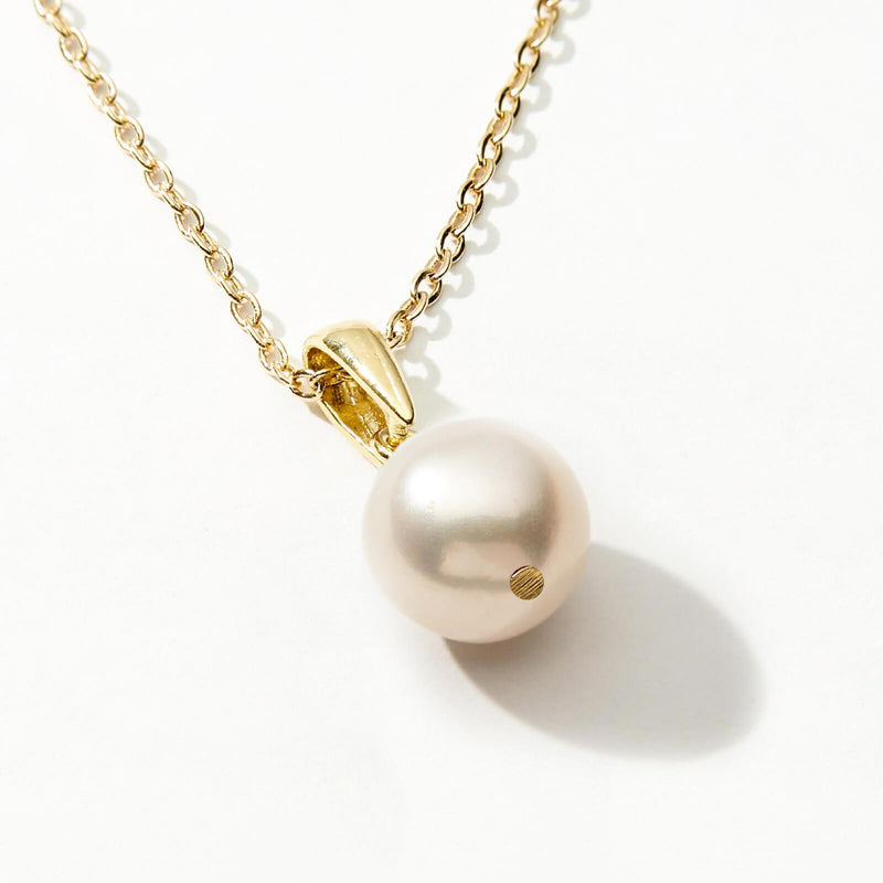 Freshwater Pearl Cable Chain Pendant Necklace, 10mm